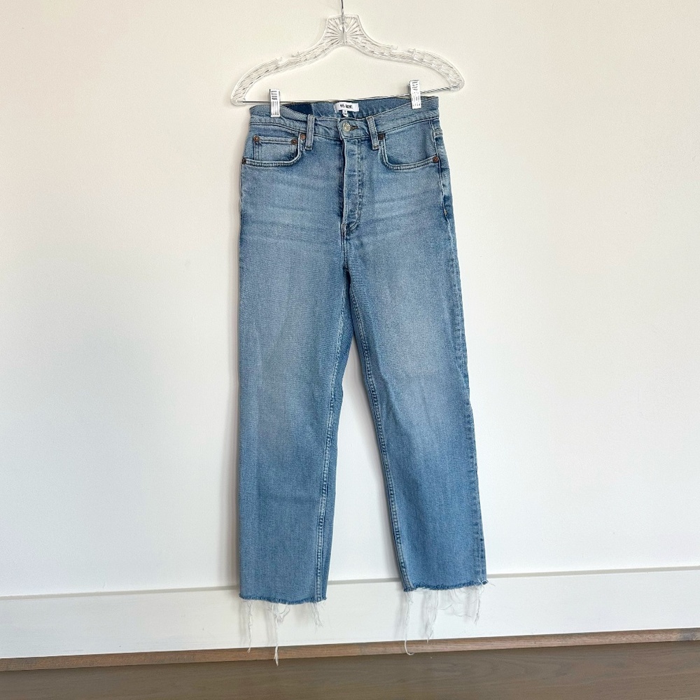 Re/Done 70's Stove Pipe Jeans in Blue